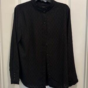 Banana Republic Factory Black Patterned Blouse